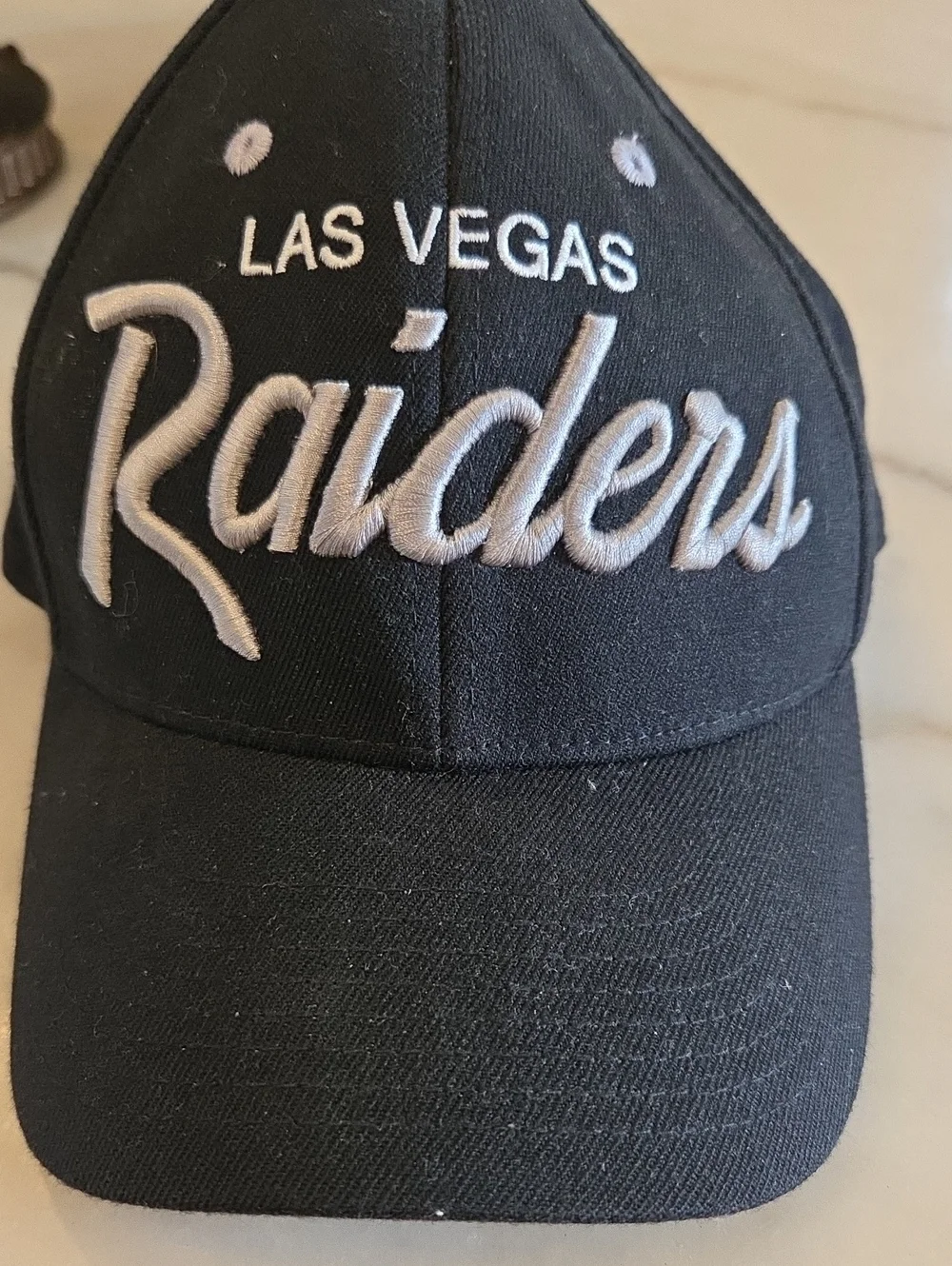Aiden Las Vegas Raiders Black and White Baseball Cap